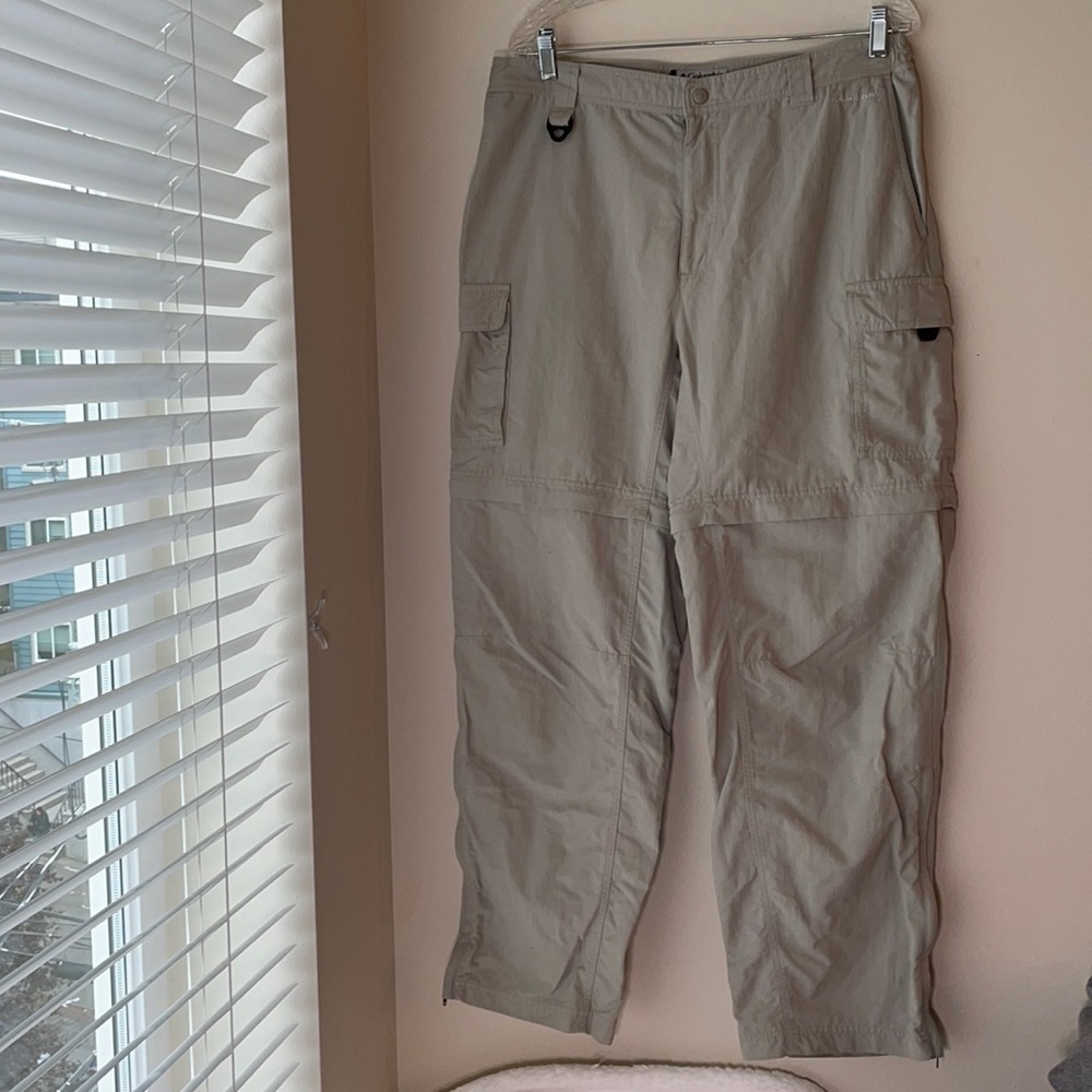 COLUMBIA Nylon Convertible Hiking Pants Size Large